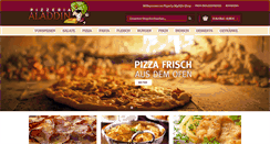 Desktop Screenshot of pizzeria-aladdin.at