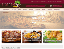 Tablet Screenshot of pizzeria-aladdin.at